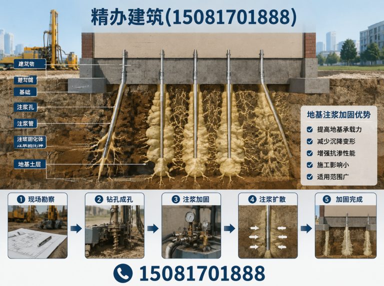 邱县厂房地面下沉注浆展示图